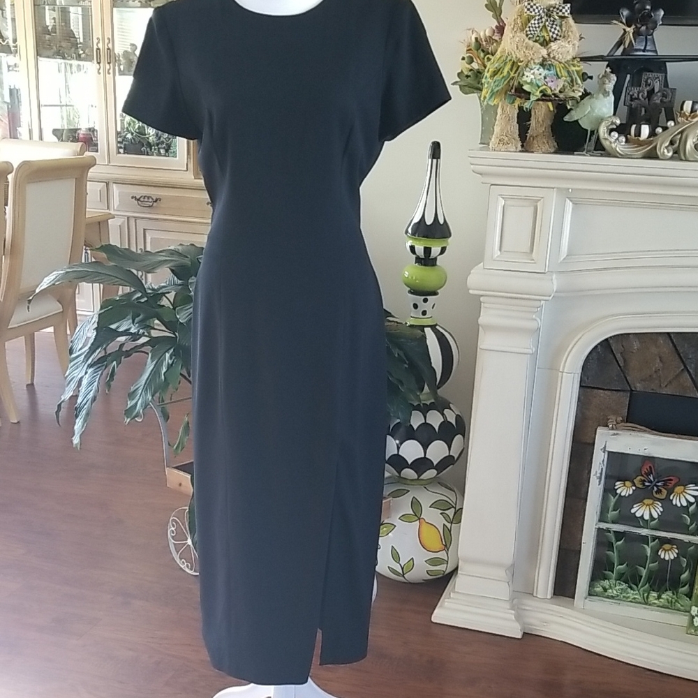Maggy London Black Midi Dress